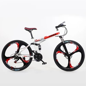 Bicicleta de Montaña Ligera de 26 Pulgadas para Adultos Hombres Portátil Plegable para Deporte Extremo con 21 Velocidades para Ciclismo de Carretera y Freno de Disco - Product Image 1