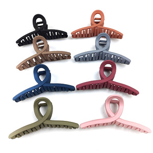Pinces à cheveux grandes et épaisses en plastique mat, couleurs unies, antidérapantes, pour femmes et filles - Product Image 4