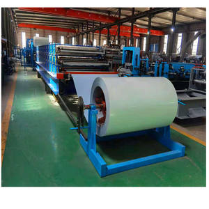 Línea de máquina de Panel sándwich pu Eps/lana de roca Interior techo y hoja de pared línea de producción de Panel de pared sándwich - Product Image 3