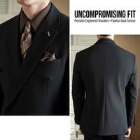 Costume d'affaires 3 pièces pour homme 2026 – Tissu TR extensible, lavable en machine, infroissable, coupe ajustée, idéal pour mariage – Vente en gros
