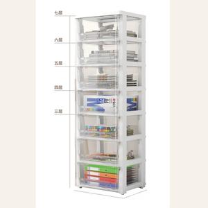 7 Layer plastic stackable clear storage organizer drawers