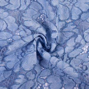 婦人服生地用の新しい刺繍入りコットンマルチカラージャカードナイロンレース生地 - Product Image 3