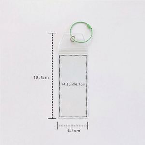 Wholesale PVC Luggage Tag Holder with Steel Loops Top Zip Seal for Travel Cruise Tag Made of <b>Plastic</b> - Product Image 6