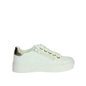 Zapatillas Cult Sneakers T-162 Blancas con Detalle de Cadena Dorada, Zapatos de Lona de Moda para Mujer - Product Image 4