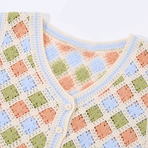 Cardigan pour femme, haut tendance, <span class=keywords><strong>facile</strong></span> à assortir, veste sans manches, <span class=keywords><strong>gilet</strong></span> en <span class=keywords><strong>crochet</strong></span> pour les vacances ou les rendez-vous - Product Image 4