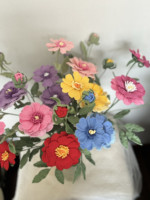 Bouquet de pivoines modernes en coton crocheté à la main, exquis, durable, fleurs tricotées de qualité supérieure, décoration festive pour la maison, les fêtes et les mariages