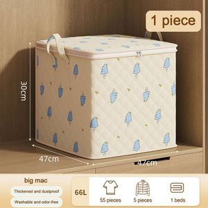 120L Large Storage Bags Set Non-Woven Fabric <b>Quilt</b> Organizer Foldable Clothing Luggage Carrying Bag - Product Image 5