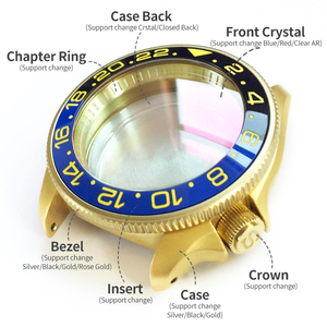 Tùy Chỉnh Thép <span class=keywords><strong>Bezel</strong></span> Với Sapphire Glass Chèn Tự Động Xem Trường Hợp Phụ Tùng Cho Skx007 009 Thép Không Gỉ Đồng Hồ Đeo Tay - Product Image 2