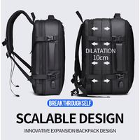 Sac à dos multifonctionnel pour ordinateur portable, imperméable, avec fermeture éclair, unisexe, pour les voyages d'affaires, avec port USB, grande capacité
