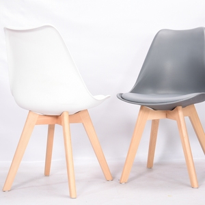 Fabbricazione a buon mercato grande sconto moderna sedia di plastica tulipano PP <span class=keywords><strong>bianco</strong></span> <span class=keywords><strong>sedie</strong></span> da pranzo con gambe in <span class=keywords><strong>legno</strong></span> di faggio - Product Image 2