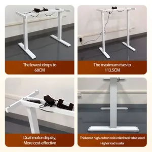 New Dual Motor Computer Ergonomic Sit Stand Smart Sit-And-Stand Up Table Modern Furniture To Adjustable Height Office Desk Frame