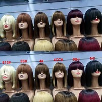 Promotion Perruque Courte Droite 11A avec Frange, Style Bob 1.5x3 Cheveux Humains Brésiliens Naturels, Fabrication à la Machine pour Femmes