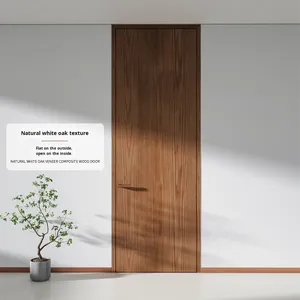 Porte in Legno Massello con Impiallacciatura Composita, <span class=keywords><strong>Su</strong></span> <span class=keywords><strong>Misura</strong></span>, Moderne per Interni, Set Camera <span class=keywords><strong>da</strong></span> Letto, Rovere Bianco Nordamericano, Frassino Bianco, Noce Nero - Product Image 2