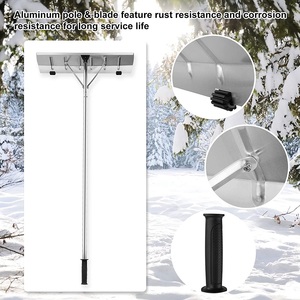 Râteau à neige industriel en alliage d'aluminium durable, léger, avec manche télescopique réglable, blanc <span class=keywords><strong>Wolin</strong></span>, pour le déneigement - Product Image 4