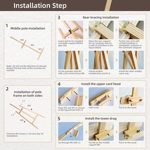 150cm họa sĩ họa sĩ Tripod bằng gỗ Giá vẽ đứng cho nghệ thuật thủ công hiển thị chủ - Product Image 6