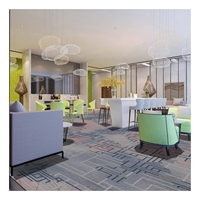 Design personnalisé de luxe pour hôtel Lobby en laine et nylon ignifuge Tapis pour restaurant d'hôtel