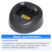 Kit de chargeur de bureau complet WPLN4137BR avec adaptateur secteur pour radio bidirectionnelle Motorola GP3688 GP3188 CP200D DP1400