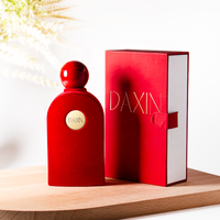Bouteille de parfum de style velours haut de gamme bouteille de parfum en verre de velours vaporisateur Ultra-fin bouteille de parfum de 100ml couvercle sphérique rond