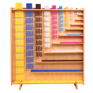 Set di Supporti per Perline Grandi <span class=keywords><strong>Montessori</strong></span>, Serie Matematica per Asilo, Strumenti con Cubo, Catena di Perline e Telaio, <span class=keywords><strong>Scaffale</strong></span> <span class=keywords><strong>Montessori</strong></span> - Product Image 1