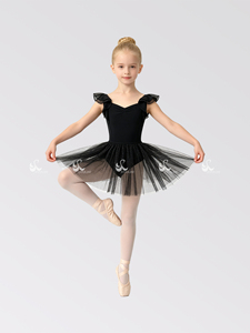 Manches longues, fabrication directe, noble et élégant, absorbant la transpiration, combinaison de sport, <span class=keywords><strong>justaucorps</strong></span> de ballet pour filles, vêtements de danse d'entraînement - Product Image 3