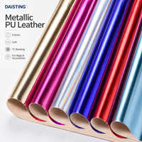Tissu en cuir PU métallisé brillant effet miroir, film en similicuir verni, rouleau souple avec support TC pour sacs, vêtements, accessoires, matériaux de bricolage
