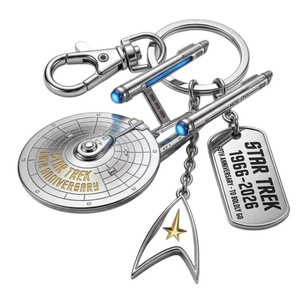 สตาร์ เทรค เอ็นเตอร์ไพรส์ NCC1701 พวงกุญแจโลหะผสมเงิน รุ่นฉลองครบรอบ 60 ปี ของสะสม ของขวัญ - Product Image 5