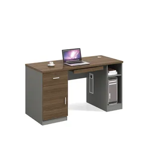 Équipement de poste de travail exécutif Ensemble de mobilier de bureau en cuir Table de bureau moderne luxueuse pour la maison Siyi