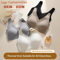 Soutien-gorge sans couture respirant et chaud, anti-affaissement, à bonnets fixes, style gothique uni, pour petites poitrines, personnalisable avec logo, toutes saisons