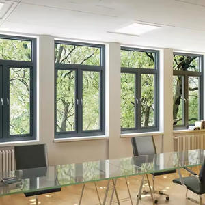 Ventana Abatible de Aleación de Aluminio al por Mayor con Mosquitera Integrada y Toldo para Villas, Ventana Francesa - Product Image 4