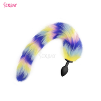SEXBAY Plug anal en silicone médical avec queue vibrante, queue de renard/chatte, jouet de jeu de rôle pour homme/femme pour la masturbation anale
