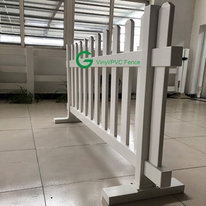 Uv-proof thân thiện với môi thiên nhiên trắng nhựa PVC Vinyl picket tổ chức sự kiện di động tạm thời con Chó Chạy hàng rào - Product Image 2