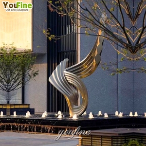 Thiết kế mới ngoài trời trừu tượng thép không gỉ Kim Loại Điêu khắc nghệ thuật - Product Image 1