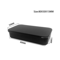 Boîtes en métal rectangulaires mini coulissantes personnalisées argentées et noires en fer blanc recyclable pour parfums solides – Vente en gros