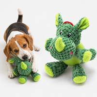 Jouet pour chien en peluche avec balle en caoutchouc à mâcher, jeu interactif pour animaux de compagnie, pour l'entraînement et la mastication