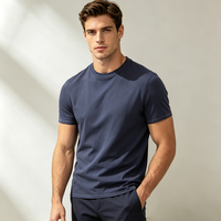 En stock – T-shirt basique pour homme 100 % coton, haut décontracté de luxe, personnalisable avec votre marque, faible MOQ, livraison rapide, vente en gros