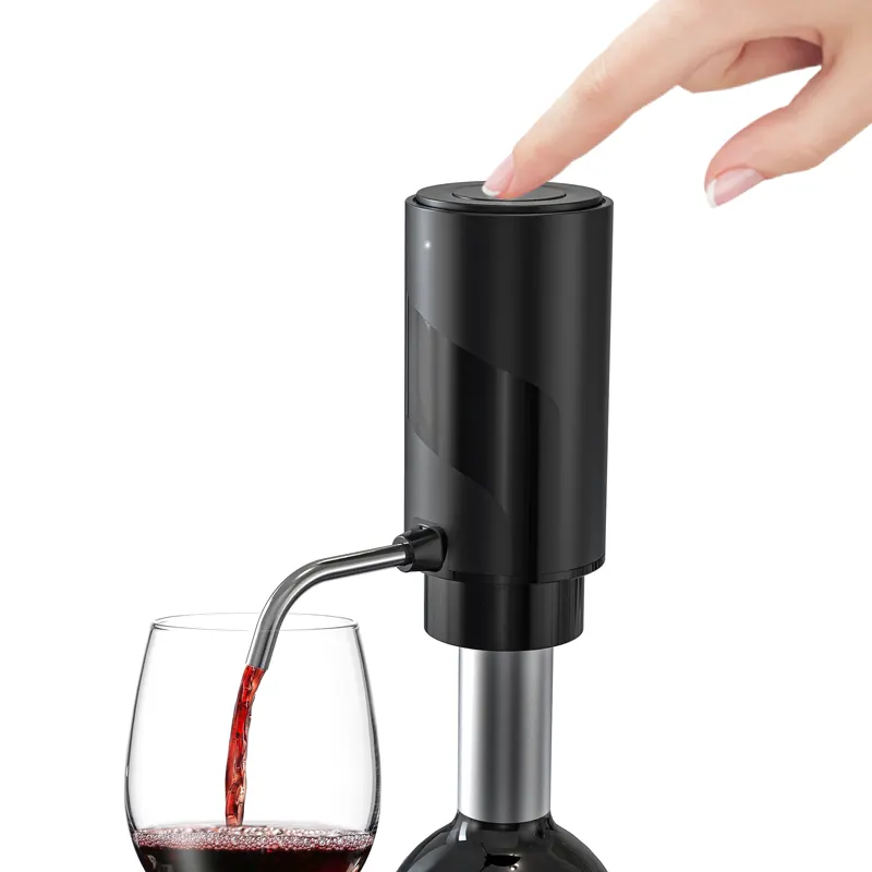 Kitchen Bar Party Supplies Electric Wine Aerator Wine Dispenser Pump Set with Retractable Tube Portable One-Touch Wine Decanter