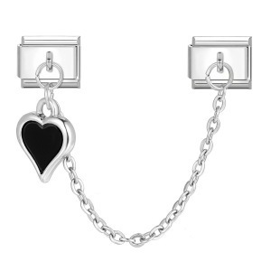 Double Hook Modular Bracelet <b>Chain</b> Heart Pendant <b>Titanium</b> Steel Jewelry Findings For DIY Watch Strap Accessory - Product Image 3