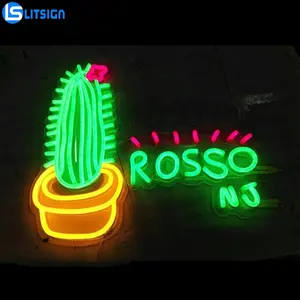 silicone decor de cinta sign silicon wall strip led dc12v rgb flex home sign diy table decor cactus neon