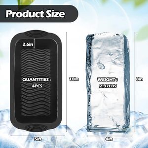 Moldes de Silicona Grandes para Cubos de Hielo para Baños Fríos, Bandejas Reutilizables para Cubos de Hielo para Congelador, Baños de Hielo Caseros, Accesorios para Baños Fríos - Product Image 3