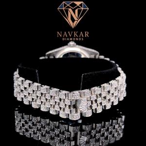 Montre de luxe Hip Hop à mouvement quartz, boîtier carré 28 mm, cadran analogique, pour usage quotidien au bureau, export - Product Image 2