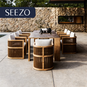 모던 호텔 파티오 정원 식탁 및 의자 세트 8피스 알루미늄 프레임 방수 야외 가구 - Product Image 2