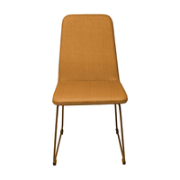 Chaise d'appoint rembourrée en tissu avec base en métal, dossier et assise rembourrés, finition thermolaquée, pour salle d'attente, hall d'entrée, vente en gros