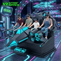 실내 공원 놀이기구 VR 영화 4인용 아케이드 VR 게임기 6Dof 가상현실 의자 9D VR 시네마 시뮬레이터