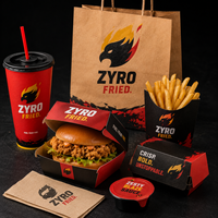 Emballage alimentaire à emporter en carton pour sandwichs, poulet frit, hamburgers, boîte à burger personnalisée avec logo imprimé, boîte à burger en kraft