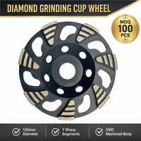 Meule diamantée usinée CNC à équilibrage dynamique élevé et zéro vibration pour le meulage et le polissage des surfaces en béton et en pierre