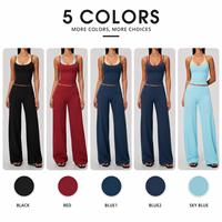 GH Wholesale Ensemble de sport pour femme, haut double couche à col licou, brossé, color block, haute extensibilité, séchage rapide, respirant, grande taille, pour la course