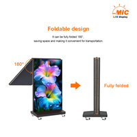 Écran publicitaire intelligent pliable 4K HDR étanche en aluminium moulé sous pression avec raccordement sans soudure pour salons professionnels