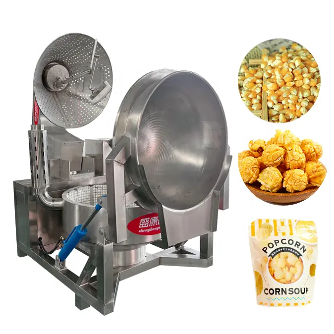 China beliebteste automatische Popcorn-Maschine Popcorn kommerzielle Gas-Popcorn-Maschine