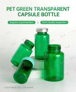 ขวดพลาสติกใสเกรดอาหาร75มล. พร้อมฝาปิดป้องกันเด็กสีเขียวปรับแต่งได้ - Product Image 5