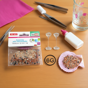 Strass Ilan 4 mm color champagne per artigianato e decorazioni - Product Image 3